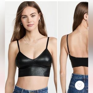 Commando faux leather bralette